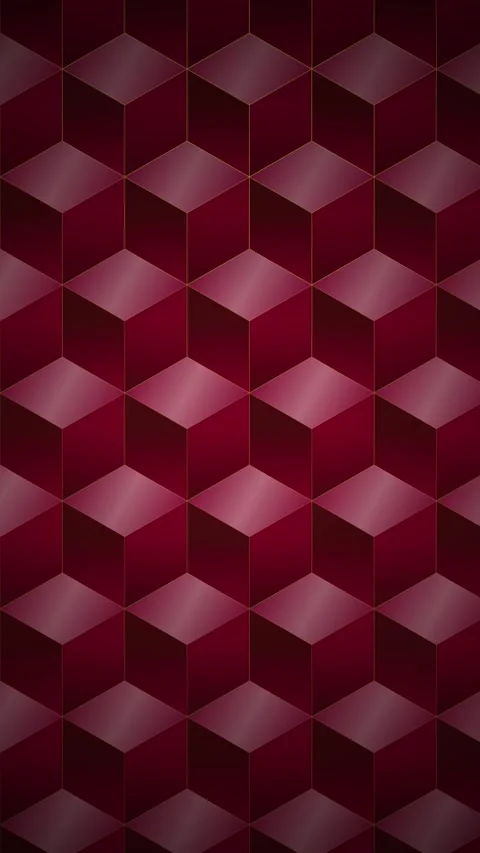 Abstract Geometric Red Cubes Pattern Background, Seamless 3D Illusion Stock Footage 347698795