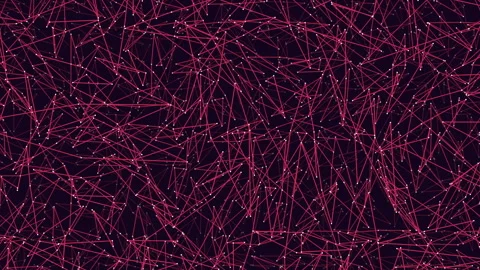 Abstract geometric red lines pattern on black background Stock Footage 322757473