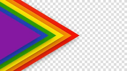 Abstract geometric red, orange, yellow, green, blue and purple lgbt color bac Stock Illustration