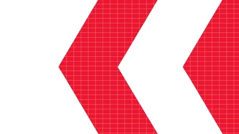 Abstract Geometric Red Shape Animation on White Background Video stock 347006895