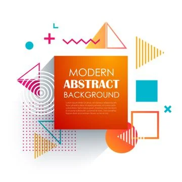 Abstract geometric red square pattern design and background. Use for modern d Stock Illustration