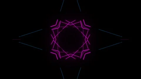 Abstract geometric render background animation. Futuristic space tunnel Stock Footage 167240147