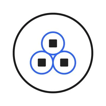 Abstract geometric representation symbolizing unity or connection through i.. イラスト素材