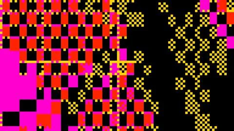 Abstract geometric retro 8-bit pixel background design Illustrazione stock