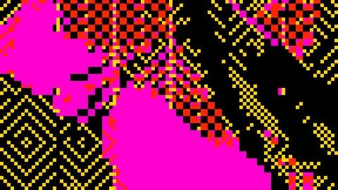 Abstract geometric retro 8-bit pixel background design Stockillustratie