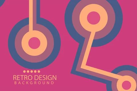 Abstract  geometric retro background with diagonal lines and shapes. Vector.. Stock Illustration