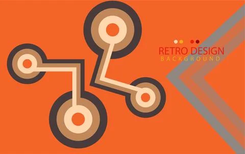 Abstract  geometric retro background with diagonal lines and shapes. Vector.. 스톡 일러스트