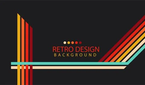 Abstract  geometric retro background with diagonal lines and shapes. Vector.. Stock Illustration