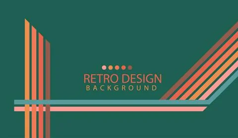 Abstract  geometric retro background with diagonal lines and shapes. Vector.. イラスト素材