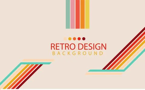 Abstract  geometric retro background with diagonal lines and shapes. Vector.. イラスト素材