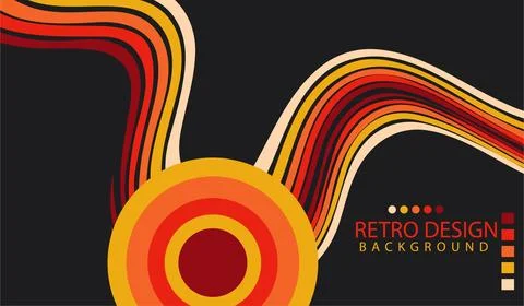 Abstract  geometric retro background with diagonal lines and shapes. Vector.. Stockillustratie