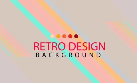 Abstract  geometric retro background with diagonal lines and shapes. Vector.. Stock Illustration