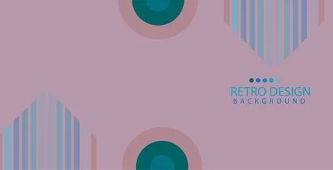 Abstract geometric retro background with diagonal lines and shapes. Vector .. Stock Illustration