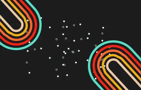 Abstract geometric retro background with diagonal lines and shapes. Vector .. Stock Photos