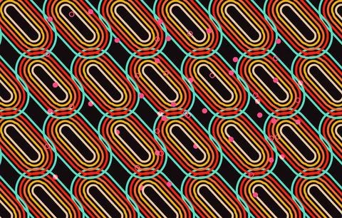 Abstract geometric retro background with diagonal lines and shapes. Vector .. Stock Photos