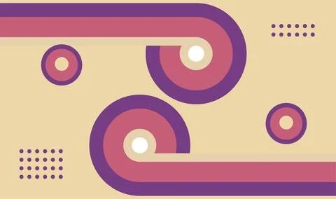 Abstract geometric retro background with round and lines design elements. r.. Stock Illustration
