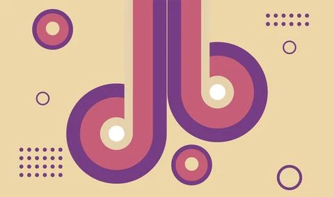 Abstract geometric retro background with round and lines design elements. r.. 스톡 일러스트