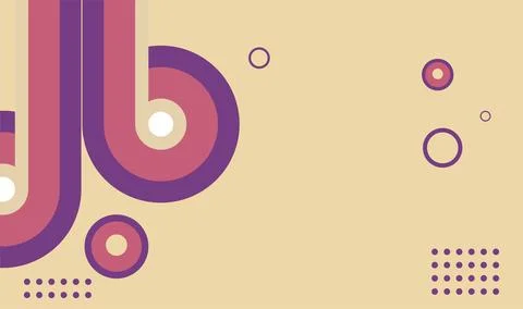 Abstract geometric retro background with round and lines design elements. r.. Stock Illustration