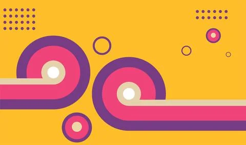 Abstract geometric retro background with round and lines design elements. r.. Stock Illustration