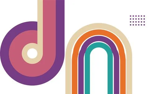 Abstract geometric retro background with round and lines design elements. r.. Stock Illustration