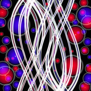Abstract geometric retro background style with circle objects Stockillustratie