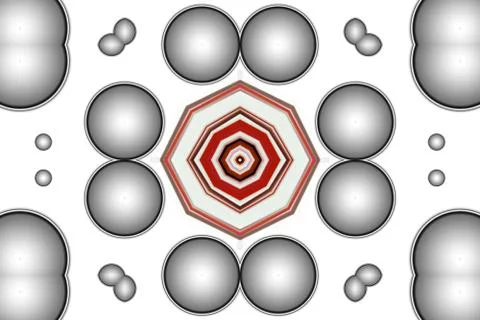 Abstract geometric retro background style with circle objects 스톡 일러스트