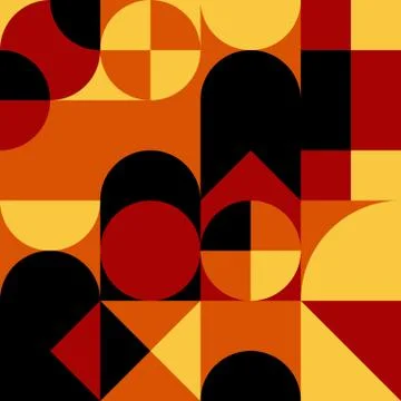 Abstract geometric retro design. Vector seamless pattern Stock Illustration