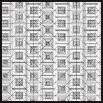Abstract Geometric Rhombus Pattern in Black and White Stock Illustration