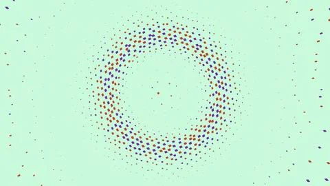 Abstract geometric ring of dots in pastel colors イラスト素材