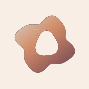 Abstract geometric ring with gradient fill and central void Stock Illustration