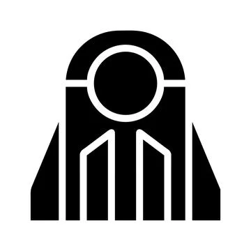 Abstract geometric rocket logo. Concept of startup, technology, and innovatio Stock Illustration