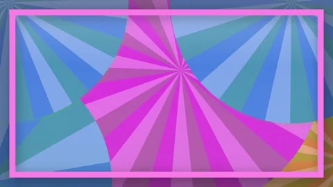 Abstract Geometric Rotating Fan Blades and Sunburst Pattern Loop Stock Footage 346114875
