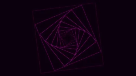 Abstract geometric rotating squares animation loop Stock Footage 345013176