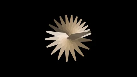 Abstract Geometric Rotating Star Shape Animation Motion Graphic with Beige .. Vídeos de archivo 347794588