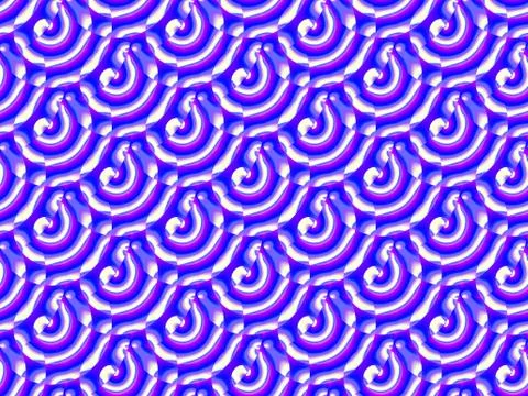 Abstract geometric round pattern purple dark blue white overlaying Stock Illustration