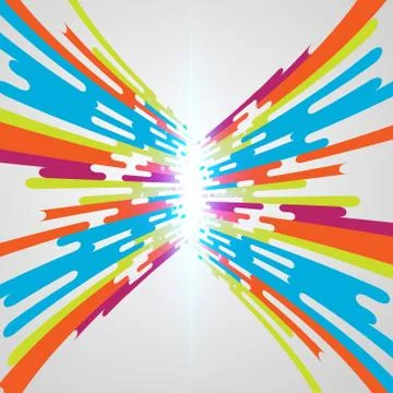 Abstract geometric rounded lines halftone transition perspective motion on wh Stock Illustration