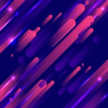 Abstract geometric rounded lines pattern motion with lighting glow technology Stock Illustration