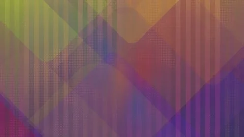 Abstract geometric rounded rectangle patterns blending with vibrant rainbow Stockbeeldmateriaal 328482383