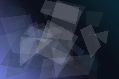 Abstract geometric scene of translucent gray and blue cubes with a cool fut.. Stock Illustration