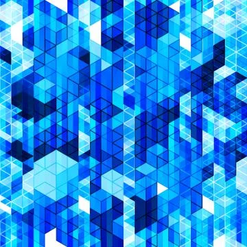Abstract geometric seamless background in blue colors. Stock Illustration