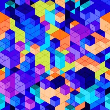 Abstract geometric seamless dark background. Stock Illustration