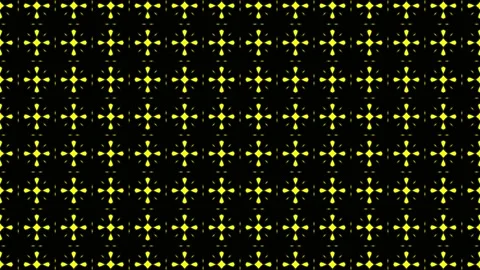 Abstract geometric seamless flower pattern yellow Stock Footage 201100931