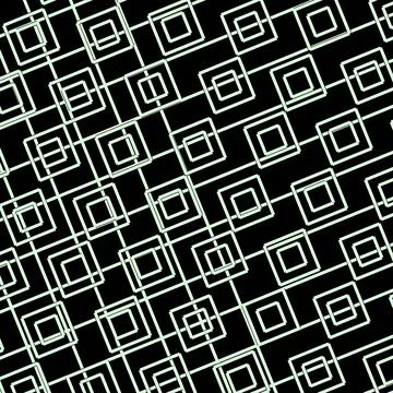 Abstract Geometric Seamless Grid Pattern with Concentric Squares in Mint Green イラスト素材