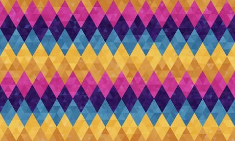 Abstract geometric seamless harlequin pattern of rows of rhombuses in blue 스톡 일러스트