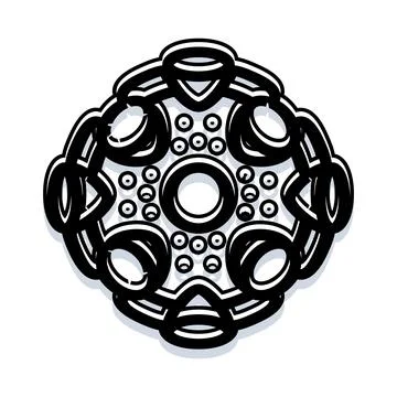 Abstract geometric seamless mandala pattern circular ornament design イラスト素材