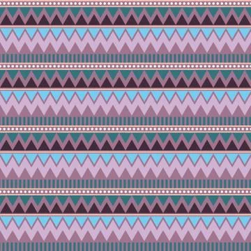 Abstract geometric seamless pattern. Aztec style with triangle and line triba Stock Illustration