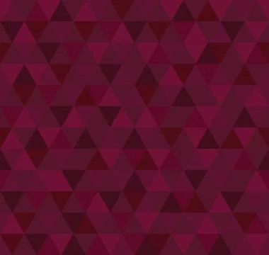 Abstract Geometric Seamless Pattern Background With Dark Shades Of Red Triangles Stock Illustration