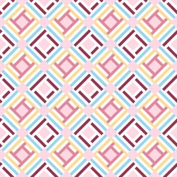 Abstract geometric seamless pattern background, vector Stock Illustration