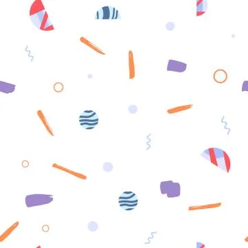 Abstract geometric seamless pattern. Background with random shapes. Template  Illustrazione stock