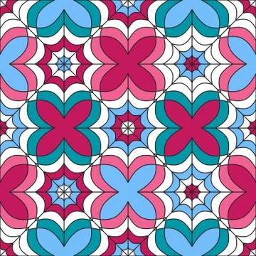 Abstract geometric seamless pattern on background. Illustration Stock Illustration